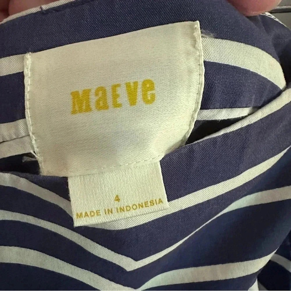 Maeve Anthropologie Navy and White Fit & Flare Skirt Size 4 - Picture 8 of 9